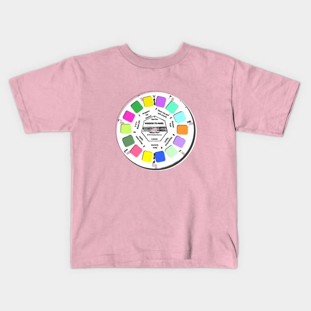 View-Master Reel in Fun Candy Pop Color Kids T-Shirt by callingtomorrow